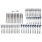 Cambridge Codie Stainless Flatware Set 51 Pc Forks Spoons Knives. Fixed Price $95.00.