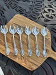 1847 Rogers Sharon Silverplate Ice Cream Fork Set Flatware Lot Of 6 -buy Now. Fixed Price $85.00.