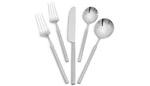 Fortessa Jaxson Brushed Silver 20PC Flatware Set Service 4 Stainless Steel. Fixed Price $97.50.