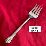 Excel EXF-5 Serving Fork 7/8" Ridges Band Plume Stainless Steel Flatware. Fixed Price $8.22.