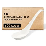 600 Count Hakoware Disposable Asian Soup Spoons With Hook, Plastic-free Hea.... Fixed Price $70.27.