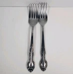 Orleans Stainless Scroll Black Accent Floral ORL29 Dinner Fork Set Of. Fixed Price $5.20.