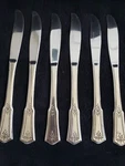Rogers Stanley Roberts SRB113 6 Dinner Knives Stainless Flatware Korea Vtg Bead. Fixed Price $12.00.