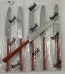 Mepra Fantasia Red (brick) 5 Pc Dessert Knives Italy New. Fixed Price $29.99.