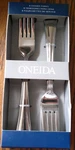 Oneida Tress Hollis Stainless 8 Dinner Forks Glossy Outline Round Tip *new* M6. Fixed Price $19.99.