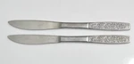 Customcraft Stainless CUS10 Dinner Knife Serrated One Side Floral Handle. Fixed Price $8.99.