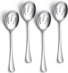 Serving 4 Pieces, Slotted 8.7 Inches Spoons, Sliver. Fixed Price $13.35.
