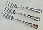 Gala Impulse Dinner Forks Oneida Stainless Center Ridge Bead Tip 7 3/8" Gloss. Fixed Price $32.99.