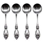 Oneida Louisiana 18/8 Stainless Steel Round Bouillon Spoon Set Of Four. Fixed Price $91.45.