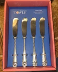 Towle Living Antigua Frost Spreaders, Set Of 4, Stainless Steel. Fixed Price $24.90.