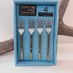 Towle Living Apero Gold 4 Piece Appetizer Fork Set Forged 18/10 Stainless Steel. Fixed Price $19.00.