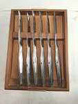 Set Of 6 Vintage Oneida Community Venetia Stainless Flatware Steak Knives Box. Fixed Price $45.90.