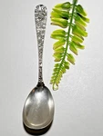 Stieff Sterling Silver Ice Cream Spoon Repouss Pattern 32.3 Gr. 6" Long. Fixed Price $109.00.