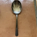 Oneida Community Friendship Medality Tudor Plate Serving Spoon 5/8". Fixed Price $8.00.