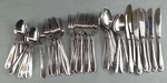 54 Piece Oneida Butler Pattern Stainless Steel Flatware Set Forks Spoons Knives. Fixed Price $67.44.