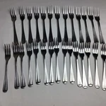 Delco 3 Tine Stainless Steel Salad Fork Lot Of 28. Fixed Price $20.00.