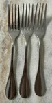 3 Thunder Group Dinner Forks Stainless 18/10 China Round Plain Glossy Tip. Fixed Price $7.99.