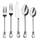 Gourmet Settings Twist 20-PC Silverware 18/10 Stainless Steel Flatware. Fixed Price $135.43.