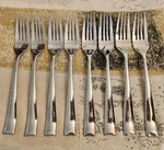 Gs Stainless Steel Big Dinner Forks Set Of 8. Fixed Price $20.00.