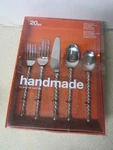 Handmade By Gourmet Settings Stainless Silver Tear 20 Piece Flatware Nos. Fixed Price $109.50.