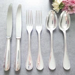 Christofle Perles 6PCS Silverplate Flatware Table Knife Fork Spoon Excellent. Fixed Price $320.00.