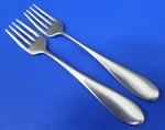 2 - Dansk Classique All Satin Stainless Flatware 6 5/8" Salad Forks. Fixed Price $55.16.