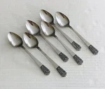 Lifetime Cutlery Stainless LCU32 6 Teaspoon Satin Floral Tip. Fixed Price $16.16.