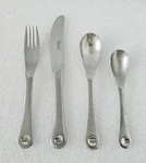 Robert Welch Pendulum Soup Teaspoon Dinner & Salad Knives Set Of Four (4). Fixed Price $25.50.