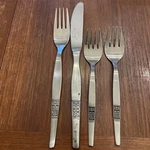 Amefa Pattern AFS13 Lot, Salad Forks, Dinner Fork, Knife Vtg Mcm B. Fixed Price $19.90.