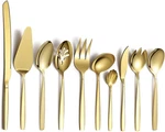 Serving Utensils 10 Pieces, Titanium Golden Plating Spoons, Include. Fixed Price $28.48.