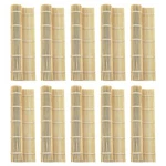 10 Pcs 9.5" X Natural Bamboo Sushi Rolling Mat Fast Ship. Fixed Price $21.99.