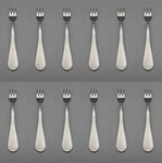 Reed & Barton Stainless Berkshire Matte - Cocktail Forks Set Of Twelve New. Fixed Price $36.99.