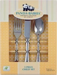 Ginkgo International Panda-babies 3-PIECE Child Stainless Steel Flatware Set. Fixed Price $15.98.