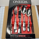 Oneida Pluma Stainless Flatware Piece Set Serves 4 B155020K. Fixed Price $63.99.