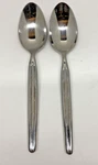 Hampton Silversmiths Stainless HSV15 Lot Of 2 Tablespoon Spoons Ribbed Flatware. Fixed Price $9.99.
