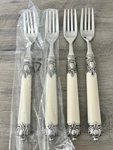 Set Of Home Essentials Renaissance Salad Forks 7-3/4 Ivory New. Fixed Price $31.00.