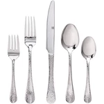 Pemberly Row Flatware Hammered Stainless Steel 20 Piece Set Polaris. Fixed Price $46.28.