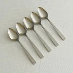 International Silver Stainless INS168 5 Teaspoons Glossy Textured. Fixed Price $14.36.