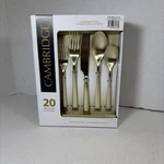 Cambridge Silversmiths Gilda Champagne Satin 20-PIECE Flatware Set Service For 4. Fixed Price $78.70.