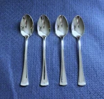 New Lenox Portola Glossy Set Of 4 Teaspoons 18/10 Stainless Flatware (6 3/8"). Fixed Price $24.50.