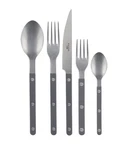 New Sabre Bistrot Dark Grey 5-PIECE Flatware Set Brand Nib French Save$ F/sh. Fixed Price $99.98.