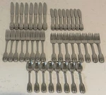 Reed & Barton Colonial Shell Flatware Stainless Silverware 40 Pc. Lot. Fixed Price $422.17.