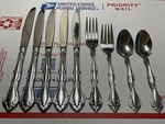 Oneida Community Stainless Cantata Flatware Set Of 9 Pieces. Fixed Price $35.00.