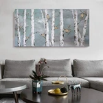 Amatop Large Tree Wall Art Hand-painted Landscape Forest Oil Painting Gallery.... Fixed Price $95.70.
