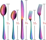 Rainbow Flatware Cutlery Silverware Set 20 Pieces, Stainless Steel Colorful U.... Fixed Price $34.95.