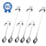 6 Pcs Cat Spoon Coffee Tea Set, Esrise Stainless Steel Mini Long Silver. Fixed Price $17.66.