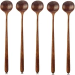 Long Spoons Wooden, 5 Pieces Korean Style 10.9 Inches 100% Natural Han. Fixed Price $21.82.