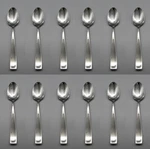 Oneida Stainless Moda (glossy) Oval Soup / Place Spoons - Set Of Twelve * (viet). Fixed Price $24.97.