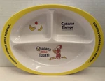 Curious George Skater M370 Children's Melamine Divided Lunch Plate 750ML Euc. Fixed Price $29.99.