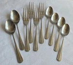 Oxford Hall Stainless Old Westbury Flatware 4 Dinner Forks, 2 Soup Spoons, Tea. Fixed Price $30.00.